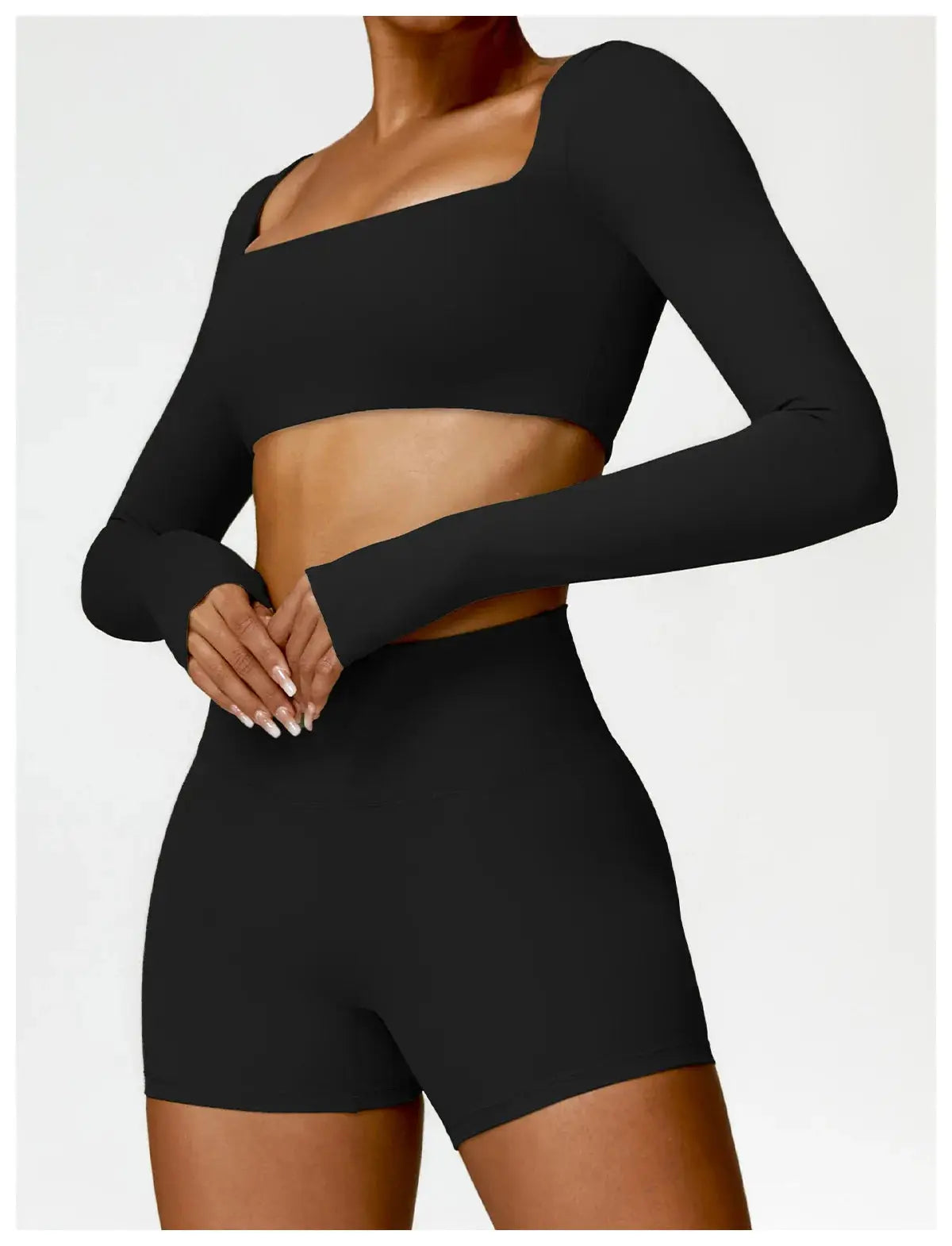 Ctenkevet Long sleeve Shirt Sports Set Women Fitness Yoga Suit Crop Top High Waist Gym Set Women Quick-Dry 2Pcs Yoga Clothes dermacollagene.com