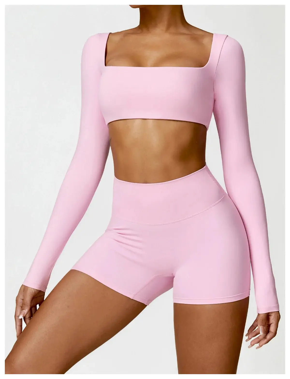 Ctenkevet Long sleeve Shirt Sports Set Women Fitness Yoga Suit Crop Top High Waist Gym Set Women Quick-Dry 2Pcs Yoga Clothes dermacollagene.com