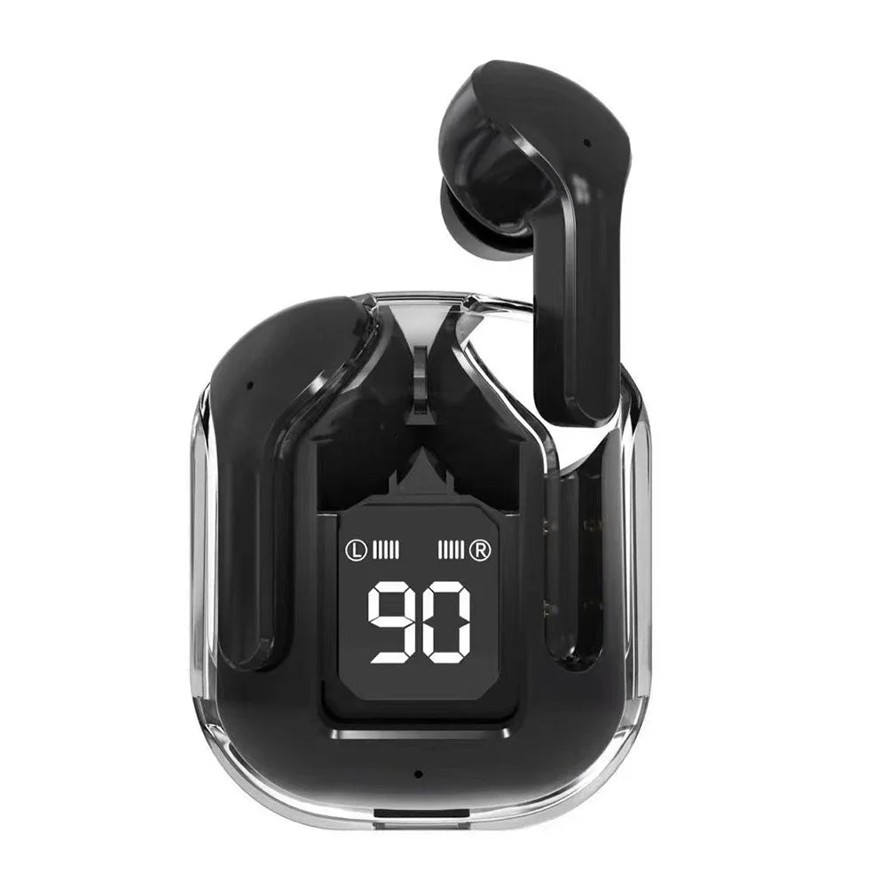 Bluetooth-Compatible Noise Canceling Translucent Earphones with Digital Display Charging Case Small Ear Buds for Sports Working dermacollagene.com