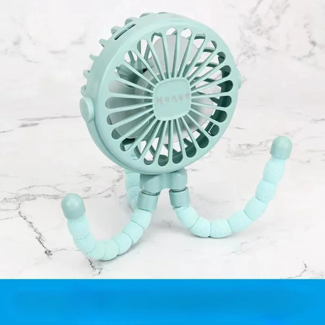Baby Stroller Fan Hand Held Rechargeable USB Bladeless Small Folding Fans Mini Ventilator Silent Table Outdoor Cooler Neck Fan dermacollagene.com
