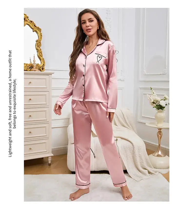 Women Pajama Set Embroidery Long Sleeve Tops with Long Pants 2 Piece Set Pj Victorian Pajama Style Sleepwear Pijama Loungewear dermacollagene.com