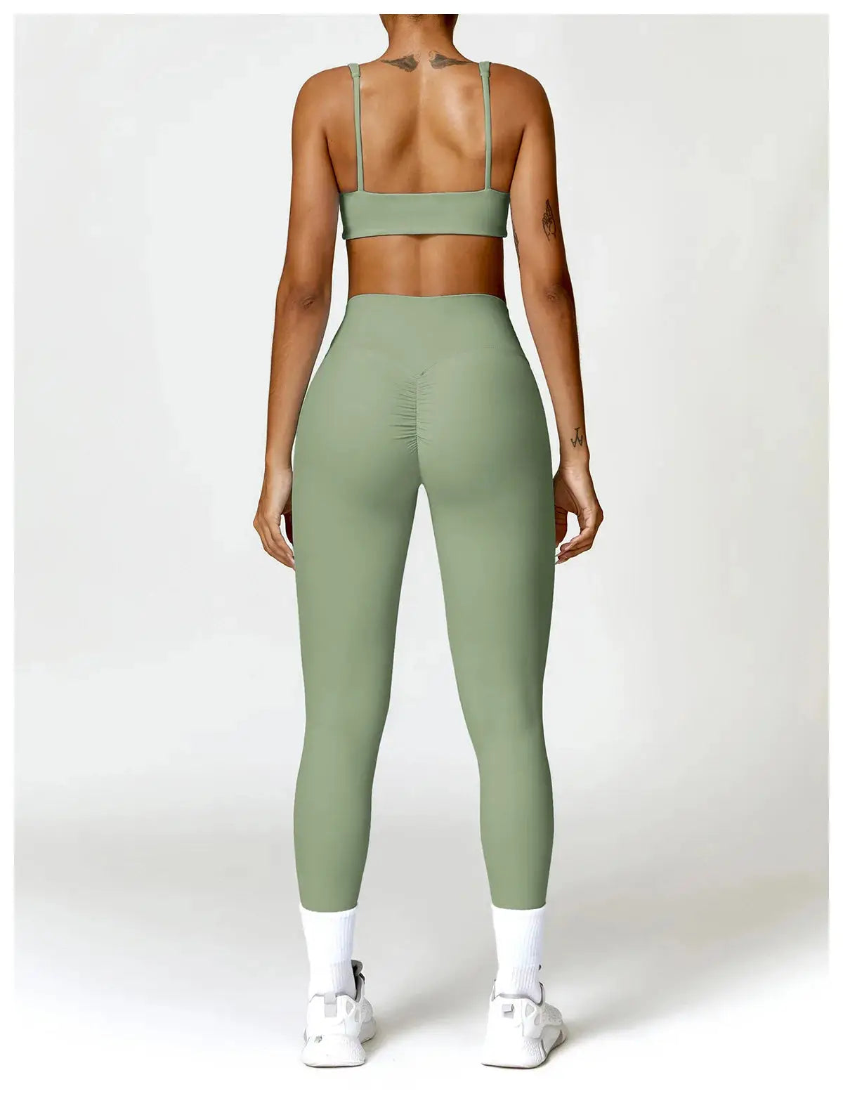 Yoga Set 2PCS Women Gym Long Sleeve Seamless Sportswear Workout Clothes Athletic Wear Legging Fitness Bra Crop Top Sports Suits dermacollagene.com