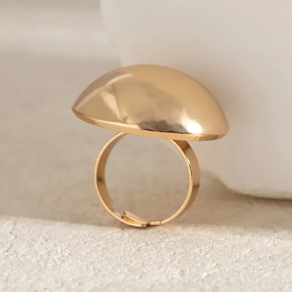 Irregular Chunky Big Geometric Gold Silver Color Rings for Women Men Personality Elastic Rope Connection Finger Rings dermacollagene.com