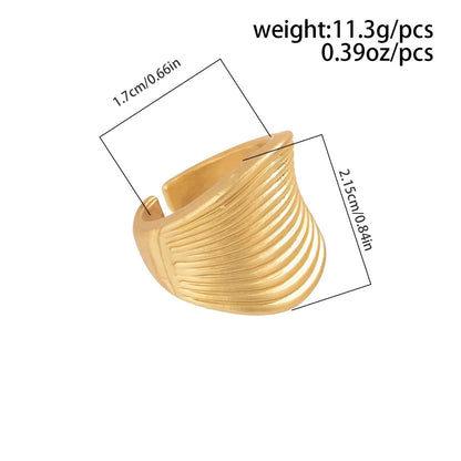 Irregular Chunky Big Geometric Gold Silver Color Rings for Women Men Personality Elastic Rope Connection Finger Rings dermacollagene.com
