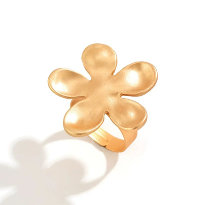 Irregular Chunky Big Geometric Gold Silver Color Rings for Women Men Personality Elastic Rope Connection Finger Rings dermacollagene.com
