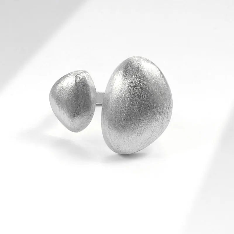 XIYANIKE Asymmetric Geometric Glossy Brushed Open Rings For Women Fashion New Jewelry Gift Party Beach Vacation anillos mujer dermacollagene.com