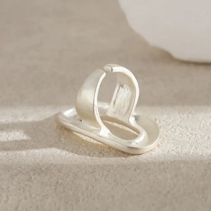 Irregular Chunky Big Geometric Gold Silver Color Rings for Women Men Personality Elastic Rope Connection Finger Rings dermacollagene.com