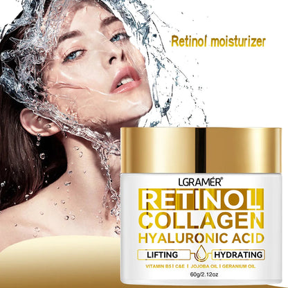 Retinol Face Cream Moisturizing Wrinkle Remover Collagen Hyaluronic Acid Creams Skin Care Cosmetic for Women&Men dermacollagene.com