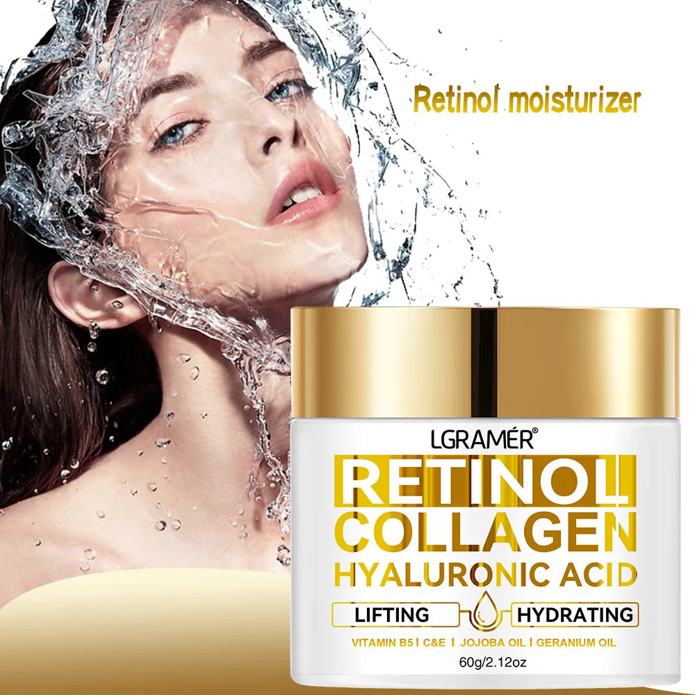 Retinol Face Cream Moisturizing Wrinkle Remover Collagen Hyaluronic Acid Creams Skin Care Cosmetic for Women&Men dermacollagene.com