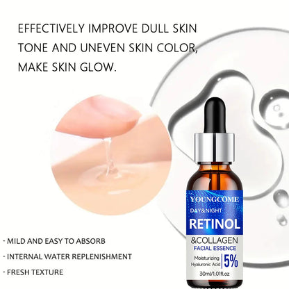 Retinol Cream Serum Combo Set Locks In Moisture Repairs Skin Smoothes Wrinkles Increases Elasticity For Younger Healthier Skin dermacollagene.com