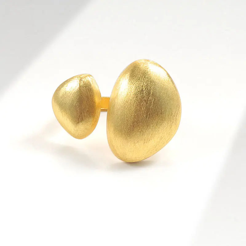 XIYANIKE Asymmetric Geometric Glossy Brushed Open Rings For Women Fashion New Jewelry Gift Party Beach Vacation anillos mujer dermacollagene.com