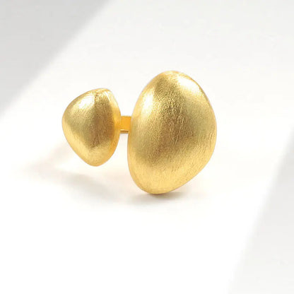 XIYANIKE Asymmetric Geometric Glossy Brushed Open Rings For Women Fashion New Jewelry Gift Party Beach Vacation anillos mujer dermacollagene.com