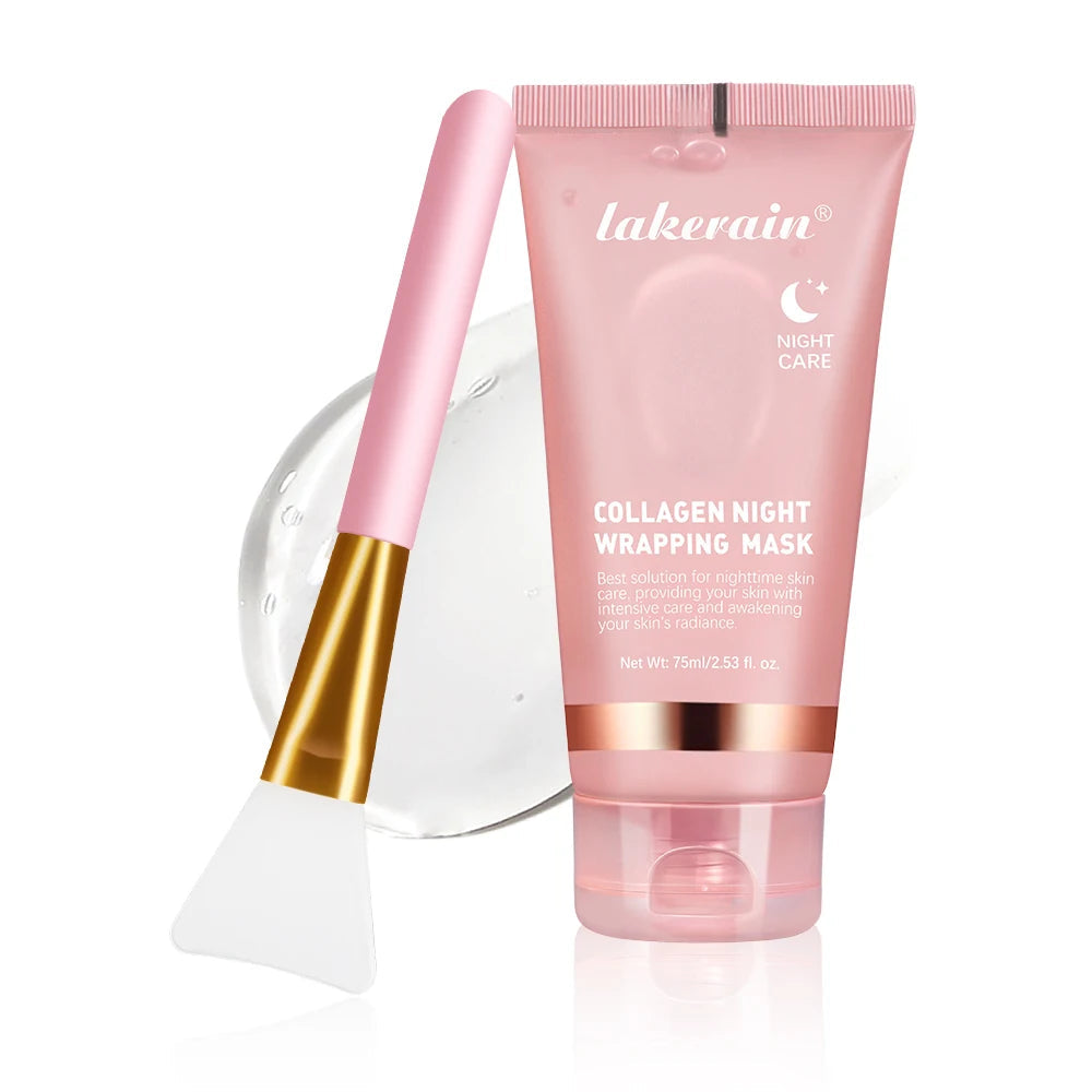 75ml Collagen Peel-off Mask Night Wrapping Facial Mud Firming mask Daily 100g Collagen Jelly Cream Hydrolyzed Collagen Skin Care dermacollagene.com