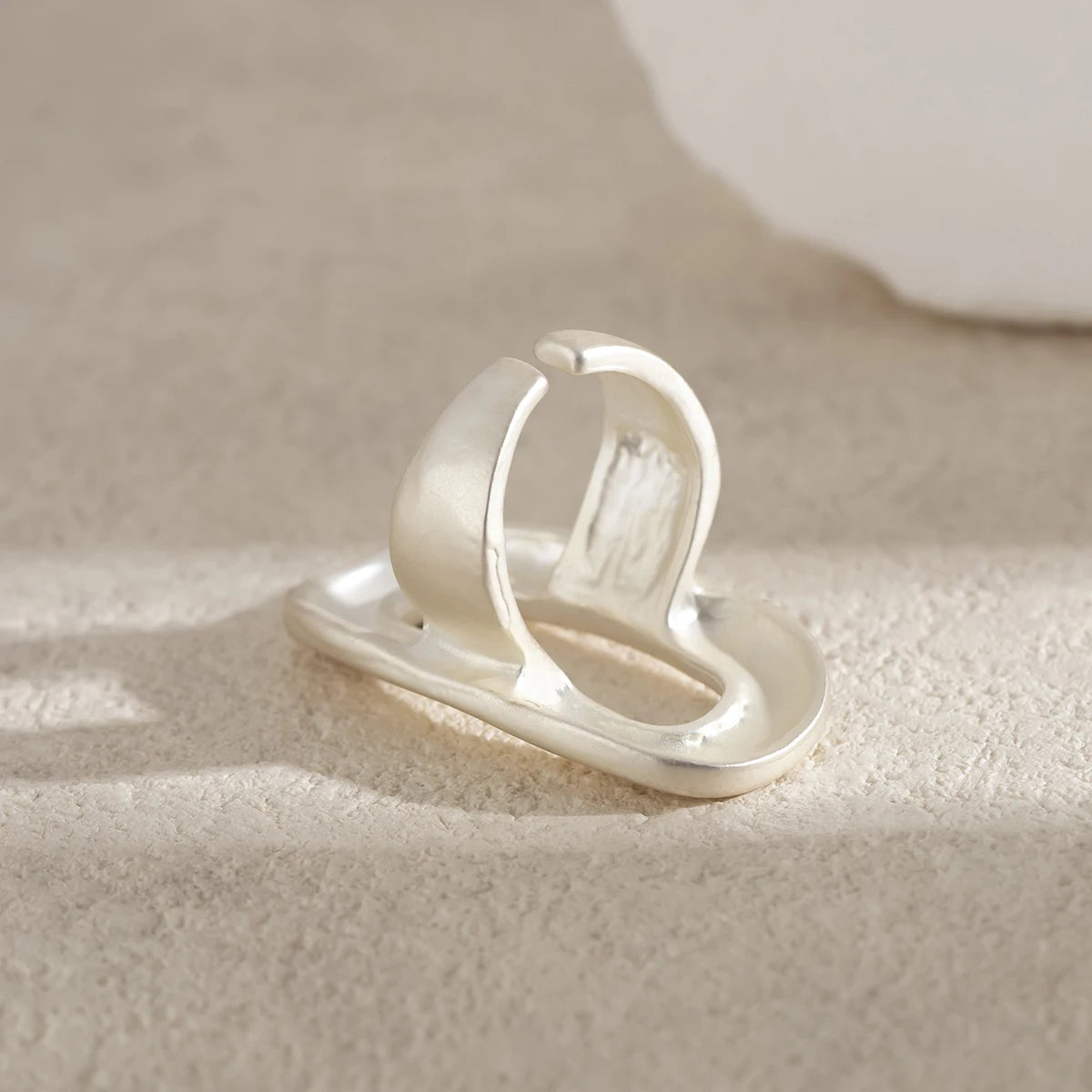 Exaggerated Big Hollow Out Geometric Oval Rings for Women Creative Adjustable Finger Matte Rings Fashion Statement Jewelry Girls dermacollagene.com