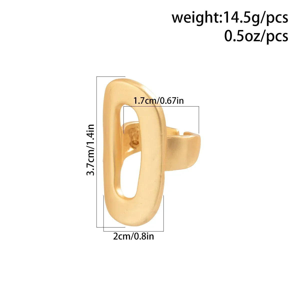 Irregular Chunky Big Geometric Gold Silver Color Rings for Women Men Personality Elastic Rope Connection Finger Rings dermacollagene.com