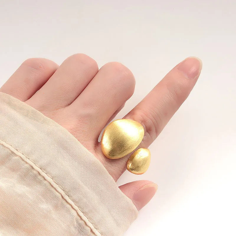 XIYANIKE Asymmetric Geometric Glossy Brushed Open Rings For Women Fashion New Jewelry Gift Party Beach Vacation anillos mujer dermacollagene.com