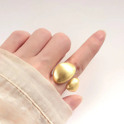 XIYANIKE Asymmetric Geometric Glossy Brushed Open Rings For Women Fashion New Jewelry Gift Party Beach Vacation anillos mujer dermacollagene.com