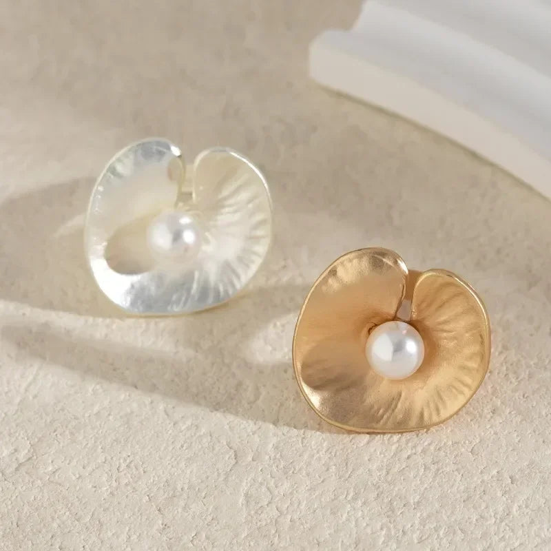 Irregular Chunky Big Geometric Gold Silver Color Rings for Women Men Personality Elastic Rope Connection Finger Rings dermacollagene.com