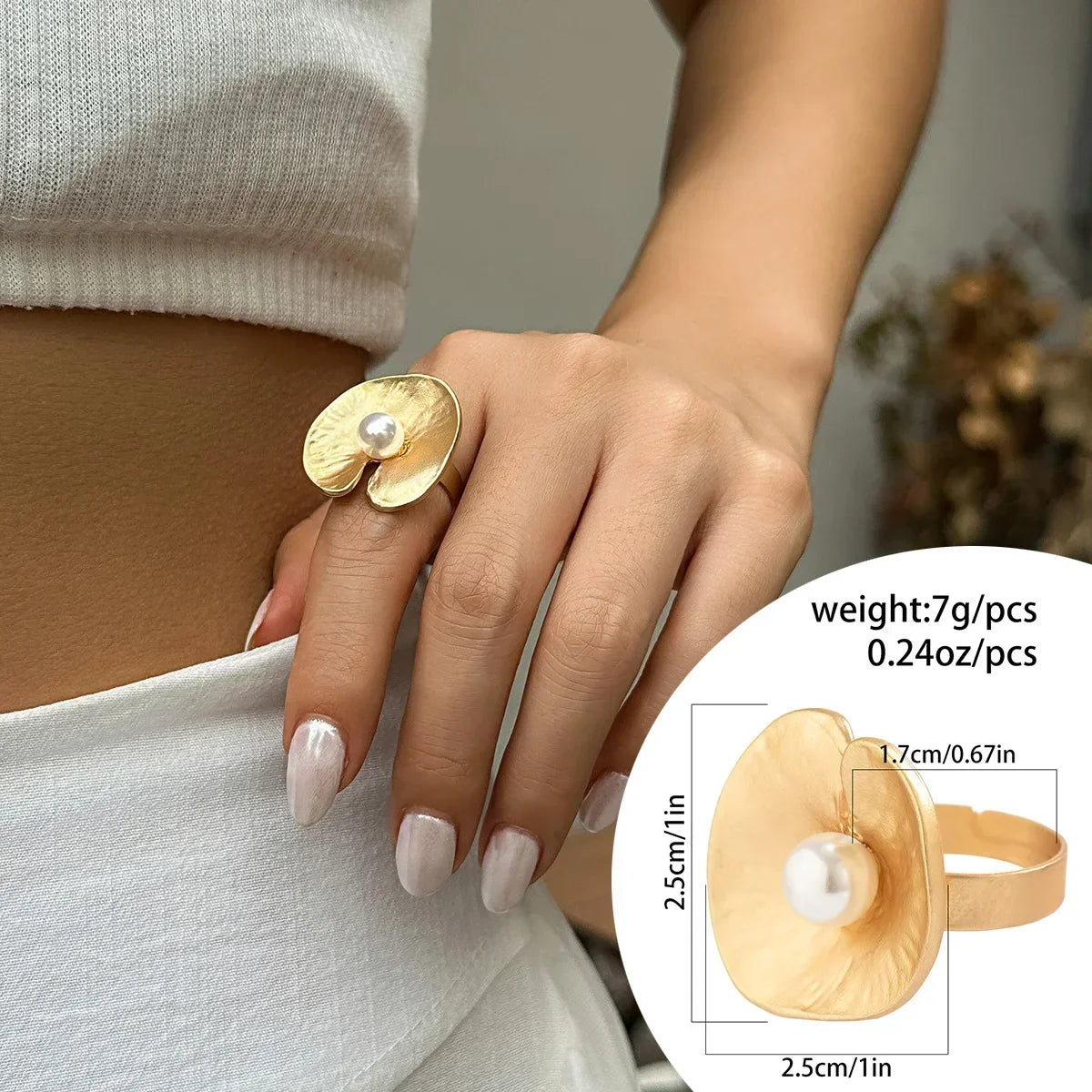 Irregular Chunky Big Geometric Gold Silver Color Rings for Women Men Personality Elastic Rope Connection Finger Rings dermacollagene.com