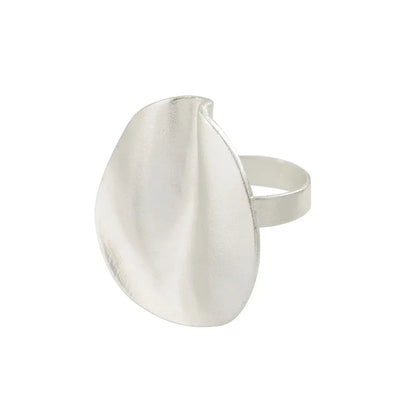Irregular Chunky Big Geometric Gold Silver Color Rings for Women Men Personality Elastic Rope Connection Finger Rings dermacollagene.com