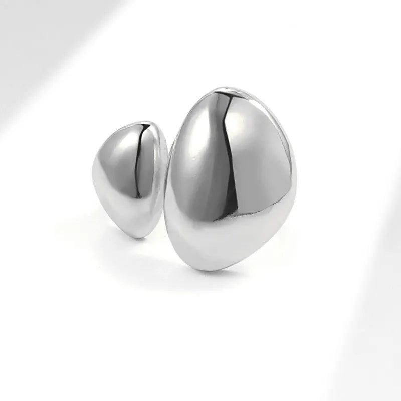 XIYANIKE Asymmetric Geometric Glossy Brushed Open Rings For Women Fashion New Jewelry Gift Party Beach Vacation anillos mujer dermacollagene.com