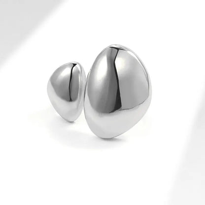 XIYANIKE Asymmetric Geometric Glossy Brushed Open Rings For Women Fashion New Jewelry Gift Party Beach Vacation anillos mujer dermacollagene.com