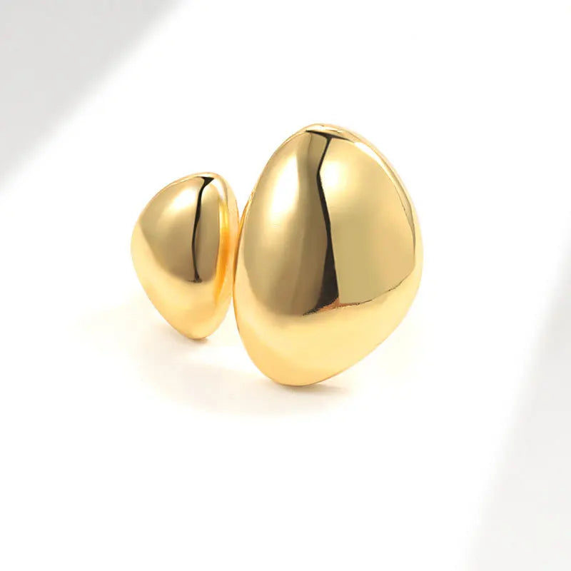 XIYANIKE Asymmetric Geometric Glossy Brushed Open Rings For Women Fashion New Jewelry Gift Party Beach Vacation anillos mujer dermacollagene.com