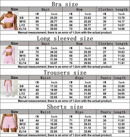 Yoga Set 2PCS Women Gym Long Sleeve Seamless Sportswear Workout Clothes Athletic Wear Legging Fitness Bra Crop Top Sports Suits dermacollagene.com