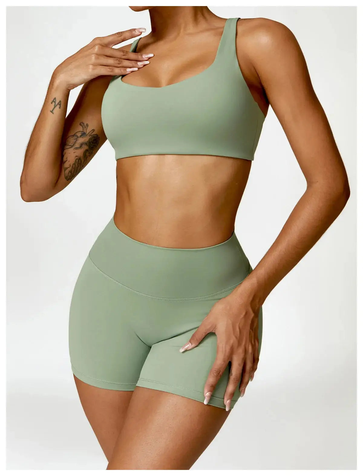 Yoga Set 2PCS Women Gym Long Sleeve Seamless Sportswear Workout Clothes Athletic Wear Legging Fitness Bra Crop Top Sports Suits dermacollagene.com