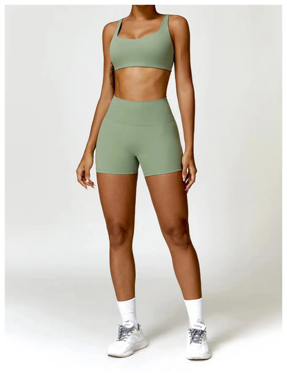 Yoga Set 2PCS Women Gym Long Sleeve Seamless Sportswear Workout Clothes Athletic Wear Legging Fitness Bra Crop Top Sports Suits dermacollagene.com