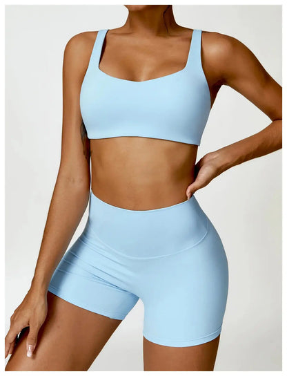 Yoga Set 2PCS Women Gym Long Sleeve Seamless Sportswear Workout Clothes Athletic Wear Legging Fitness Bra Crop Top Sports Suits dermacollagene.com