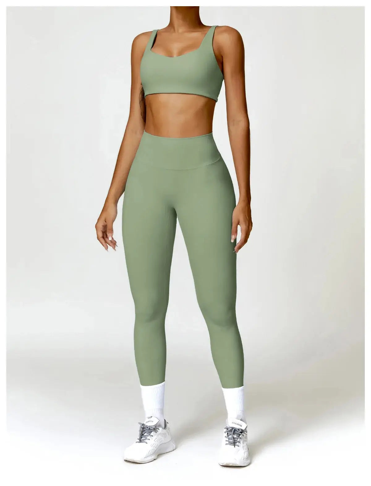 Yoga Set 2PCS Women Gym Long Sleeve Seamless Sportswear Workout Clothes Athletic Wear Legging Fitness Bra Crop Top Sports Suits dermacollagene.com