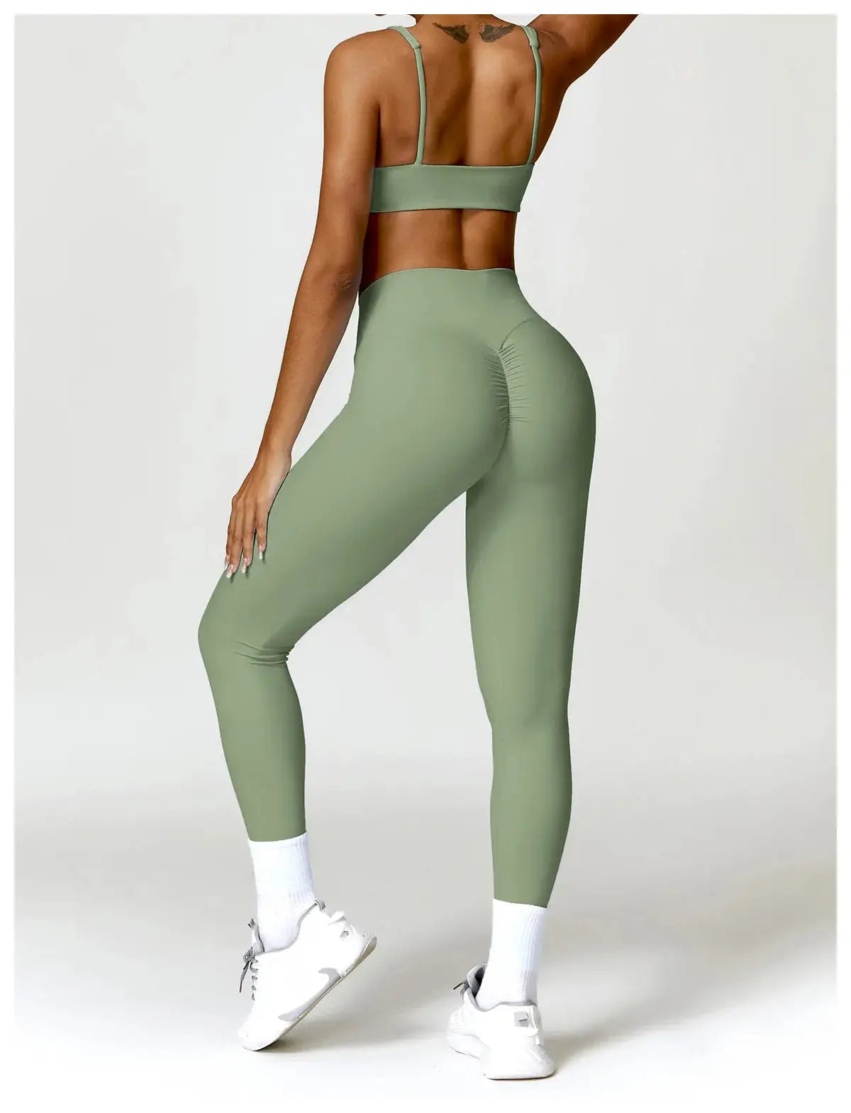 Yoga Set 2PCS Women Gym Long Sleeve Seamless Sportswear Workout Clothes Athletic Wear Legging Fitness Bra Crop Top Sports Suits dermacollagene.com