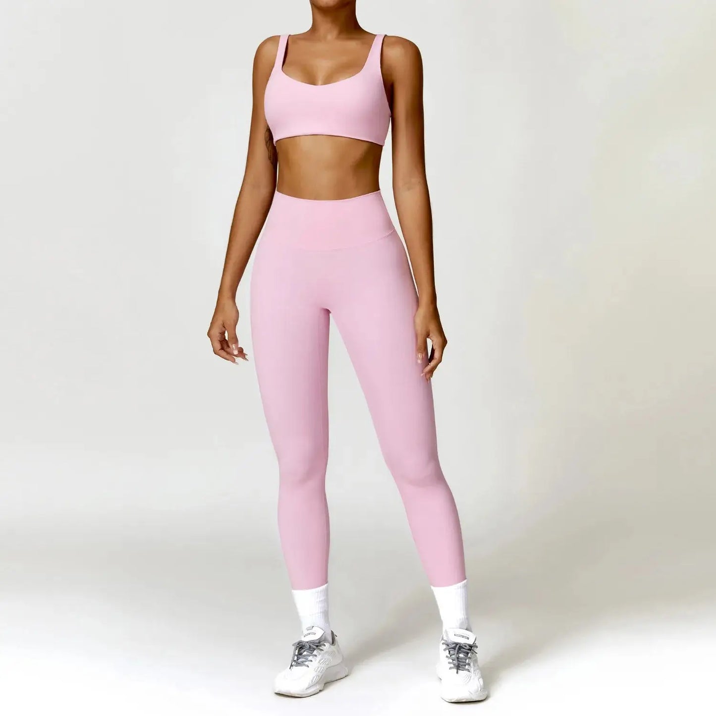 Yoga Set 2PCS Women Gym Long Sleeve Seamless Sportswear Workout Clothes Athletic Wear Legging Fitness Bra Crop Top Sports Suits dermacollagene.com