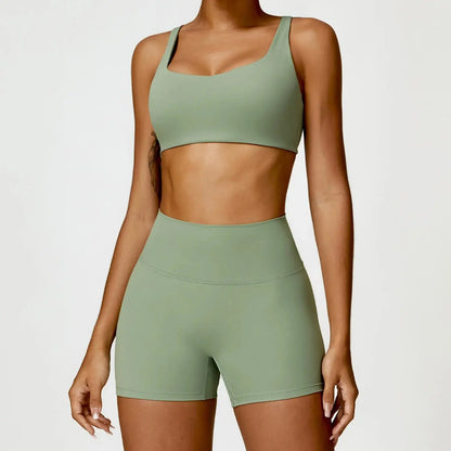 Yoga Set 2PCS Women Gym Long Sleeve Seamless Sportswear Workout Clothes Athletic Wear Legging Fitness Bra Crop Top Sports Suits dermacollagene.com