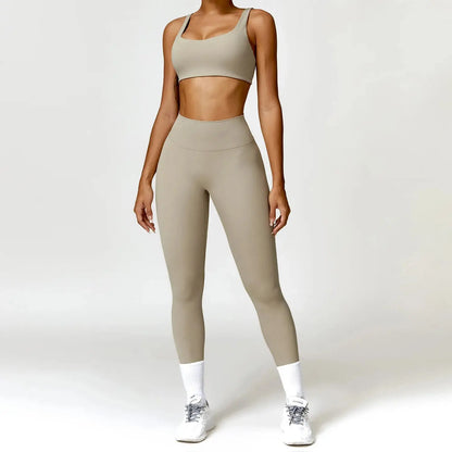 Yoga Set 2PCS Women Gym Long Sleeve Seamless Sportswear Workout Clothes Athletic Wear Legging Fitness Bra Crop Top Sports Suits dermacollagene.com